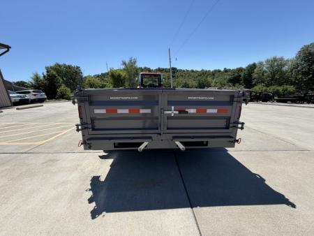 New 2026 Midsota 82"x 14' Versa Dump W/ Telescopic Cylinder - Side Swing Door - Charcoal Gray - (Ramps/Tarp) - 15,400# GVWR