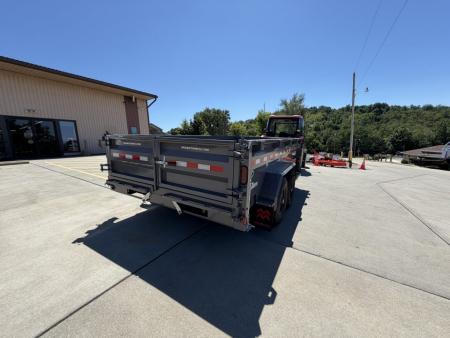New 2026 Midsota 82"x 14' Versa Dump W/ Telescopic Cylinder - Side Swing Door - Charcoal Gray - (Ramps/Tarp) - 15,400# GVWR