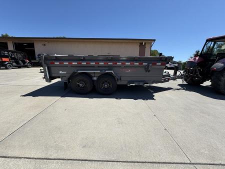 New 2026 Midsota 82 x 14' Versa Dump W/ Telescopic Cylinder - Charcoal Gray - (Ramps/Tarp) - 15,400# GVWR