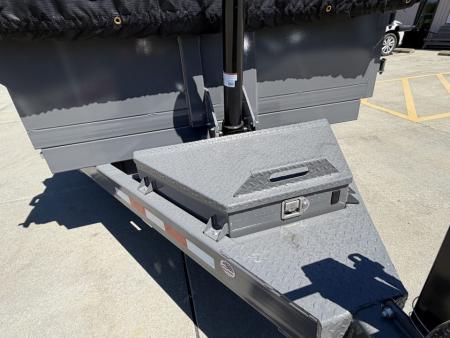 New 2026 Midsota 82"x 14' Versa Dump W/ Telescopic Cylinder - Side Swing Door - Charcoal Gray - (Ramps/Tarp) - 15,400# GVWR