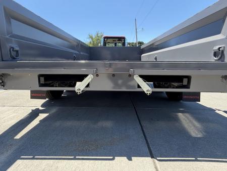 New 2026 Midsota 82"x 14' Versa Dump W/ Telescopic Cylinder - Side Swing Door - Charcoal Gray - (Ramps/Tarp) - 15,400# GVWR