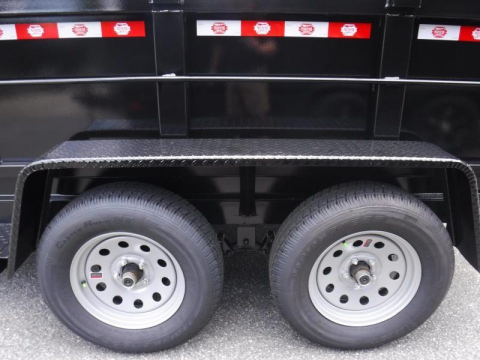 New 2026 Covered Wagon 5x10 Dump, 2' Sides, 7K GVWR, Spare