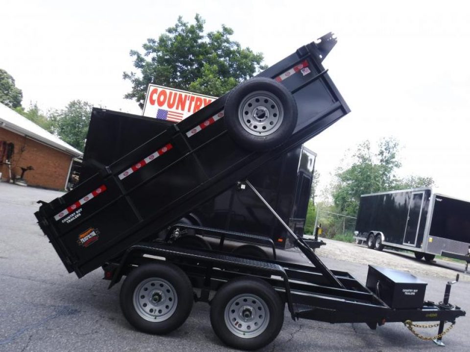 New 2026 Covered Wagon 5x10 Dump, 2' Sides, 7K GVWR, Spare