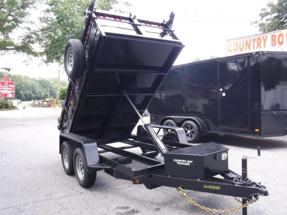 New 2026 Covered Wagon 5x10 Dump, 2' Sides, 7K GVWR, Spare