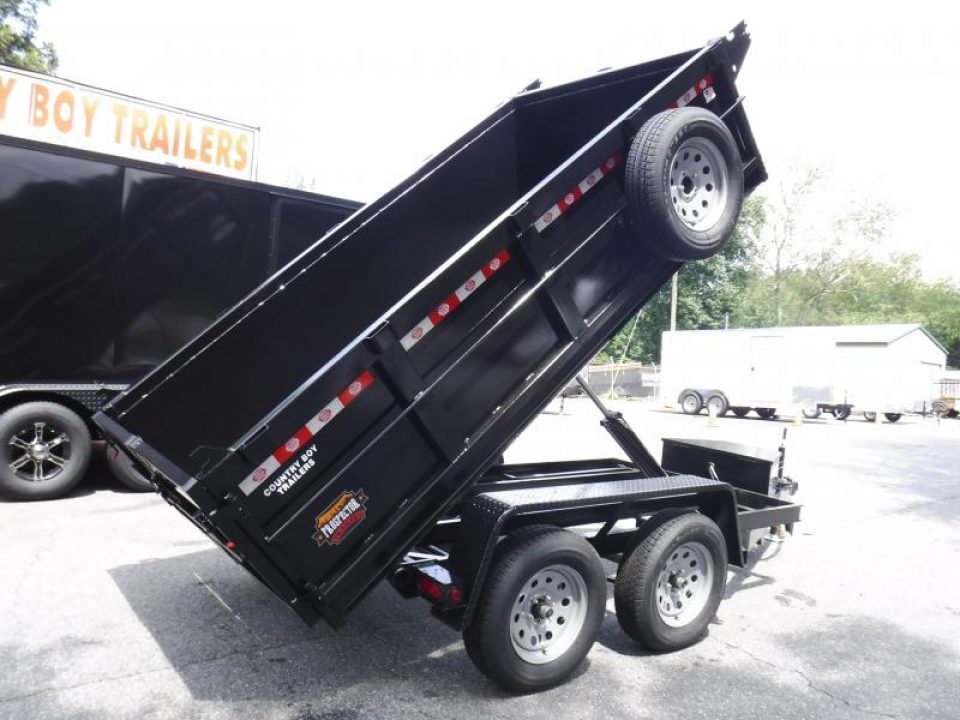 New 2026 Covered Wagon 5x10 Dump, 2' Sides, 7K GVWR, Spare