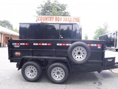 New 2026 Covered Wagon 5x10 Dump, 2' Sides, 7K GVWR, Spare