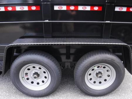 New 2026 Covered Wagon 5x10 Dump, 2' Sides, 7K GVWR, Spare