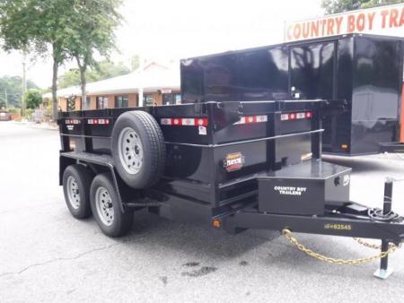 New 2026 Covered Wagon 5x10 Dump, 2' Sides, 7K GVWR, Spare
