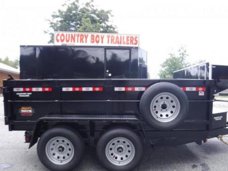 New 2026 Covered Wagon 5x10 Dump, 2' Sides, 7K GVWR, Spare