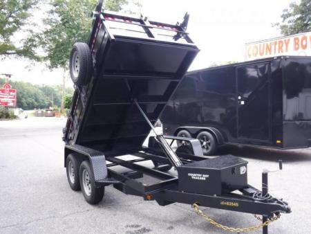 New 2026 Covered Wagon 5x10 Dump, 2' Sides, 7K GVWR, Spare