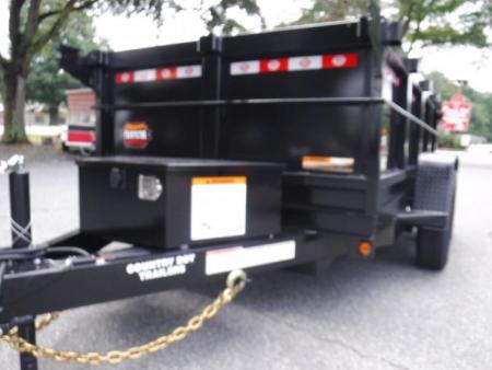 New 2026 Covered Wagon 5x10 Dump, 2' Sides, 7K GVWR, Spare