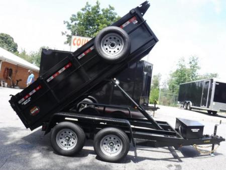New 2026 Covered Wagon 5x10 Dump, 2' Sides, 7K GVWR, Spare