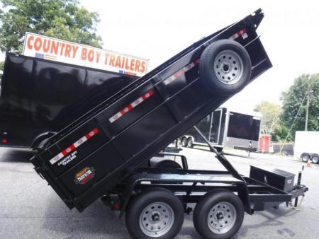 New 2026 Covered Wagon 5x10 Dump, 2' Sides, 7K GVWR, Spare