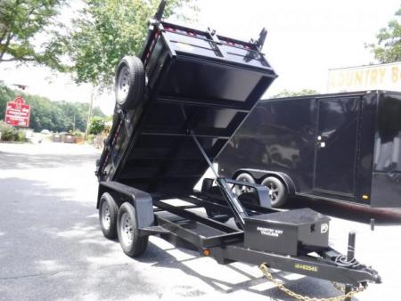 New 2026 Covered Wagon 5x10 Dump, 2' Sides, 7K GVWR, Spare
