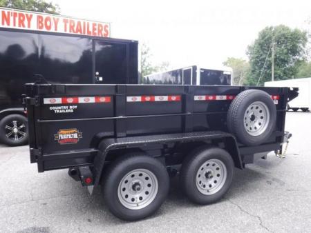 New 2026 Covered Wagon 5x10 Dump, 2' Sides, 7K GVWR, Spare