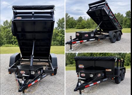 New 2026 Covered Wagon 5x10 Dump, 2' Sides, 7K GVWR, Spare