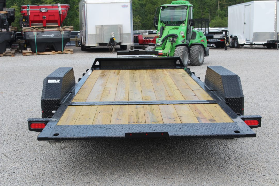 New 2027 Moritz 7' x 14' + 6' Low Pro - Hydraulic Power Tail - Equipment Trailer - 16000# GVW