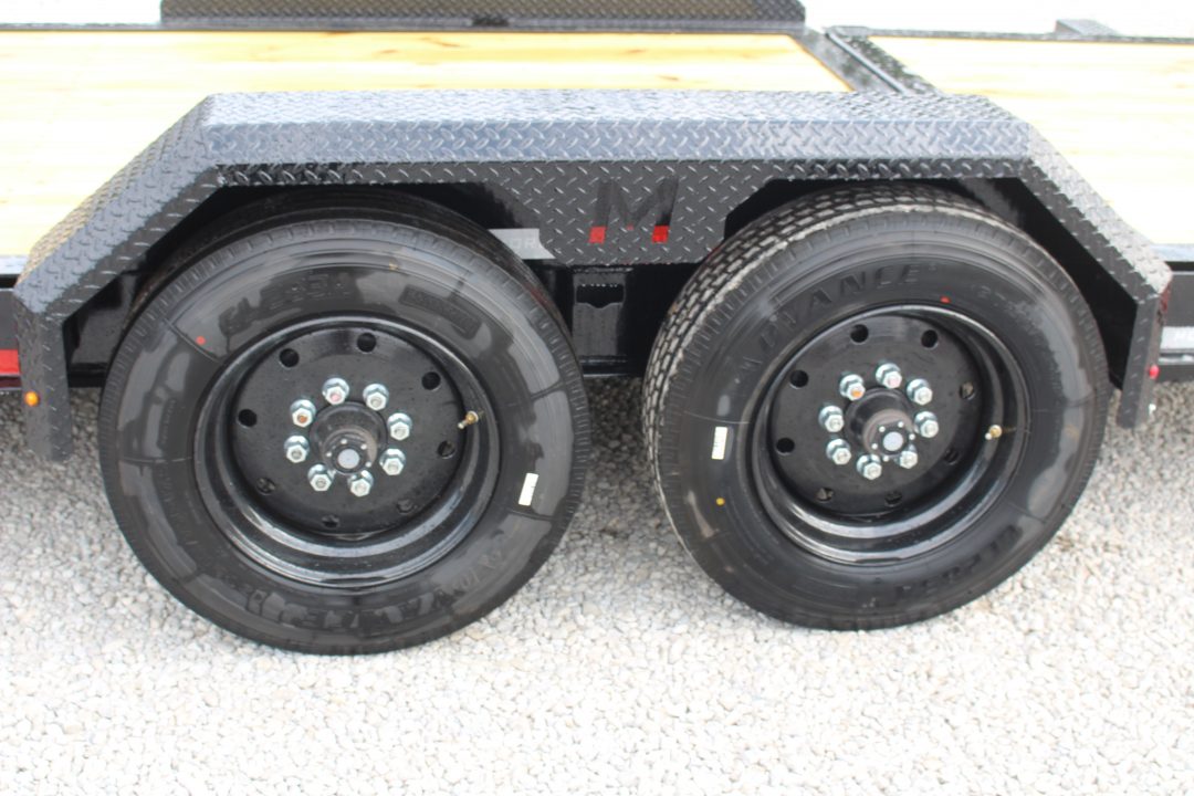 New 2027 Moritz 7' x 14' + 6' Low Pro - Hydraulic Power Tail - Equipment Trailer - 16000# GVW