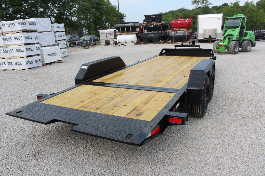 New 2027 Moritz 7' x 14' + 6' Low Pro - Hydraulic Power Tail - Equipment Trailer - 16000# GVW