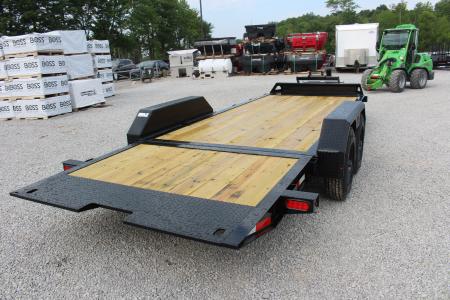 New 2027 Moritz 7' x 14' + 6' Low Pro - Hydraulic Power Tail - Equipment Trailer - 16000# GVW