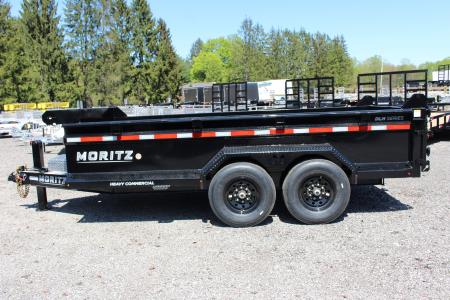 New 2027 Moritz 6' 10  x 14' Heavy Commercial DLH Series Dump Trailer - 14000# GVW