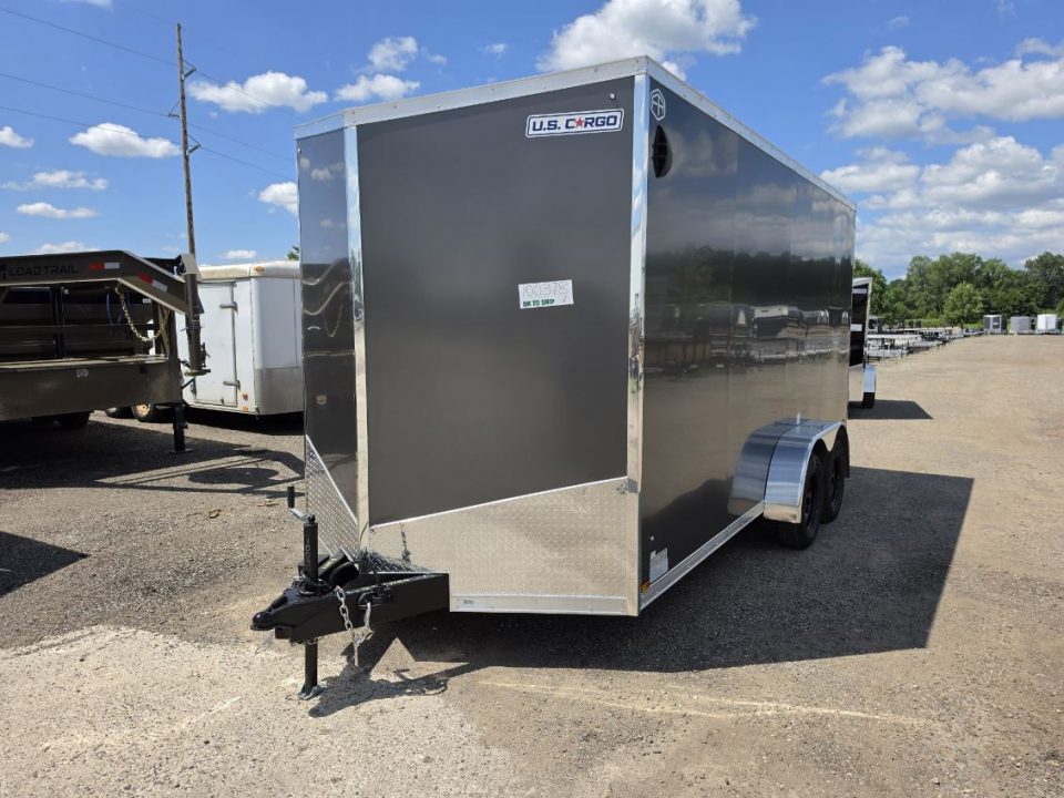 New 2027 US Cargo 7x16 V-Nose 7k W/Ramp Door & 7ft Height Cargo / Enclosed Trailer