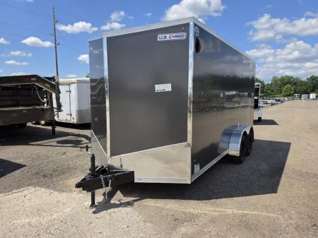 New 2027 US Cargo 7x16 V-Nose 7k W/Ramp Door & 7ft Height Cargo / Enclosed Trailer