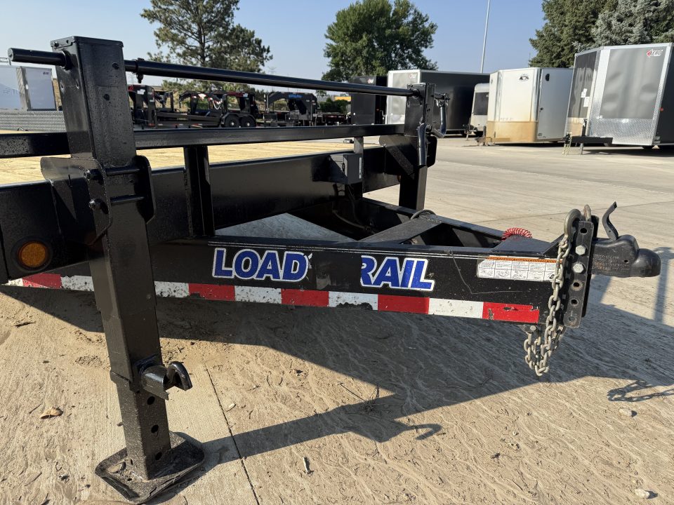 Used 2021 Load Trail 24’ HEAVY DUTY Flatbed 3-7000lb axles =21K Dovetail Trailer Fold Up Ramps