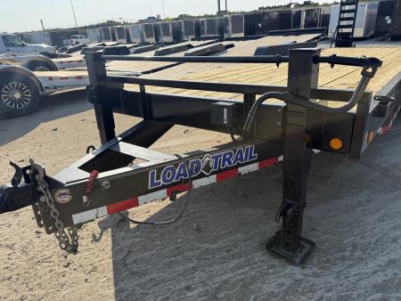 Used 2021 Load Trail 24’ HEAVY DUTY Flatbed 3-7000lb axles =21K Dovetail Trailer Fold Up Ramps