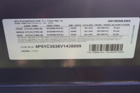 New 2027 8.5x28 PJ Trailers Equipment Trailer