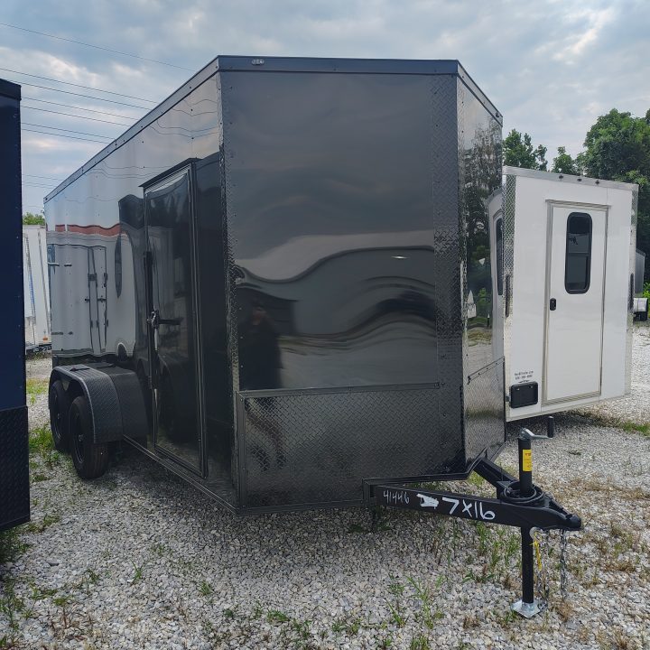 New 2027 Steel Pines Cargo 7x16 TA, 7' interior height, 3.5k axles, .080 polycore exterior Cargo / Enclosed Trailer