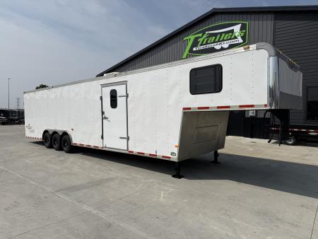 Used 2006 Haulmark 8.5x34 enclosed 3-5200lb axles=15K 7 ft tall Cargo car hauler gooseneck Rear Ramp Trailer