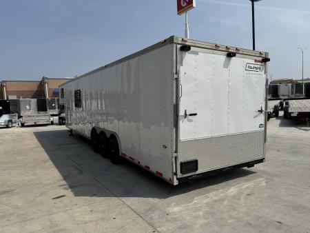 Used 2006 Haulmark 8.5x34 enclosed 3-5200lb axles=15K 7 ft tall Cargo car hauler gooseneck Rear Ramp Trailer