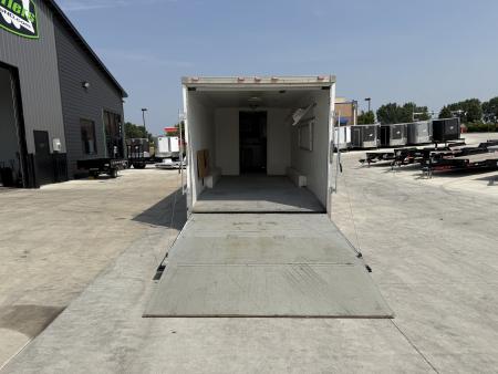 Used 2006 Haulmark 8.5x34 enclosed 3-5200lb axles=15K 7 ft tall Cargo car hauler gooseneck Rear Ramp Trailer