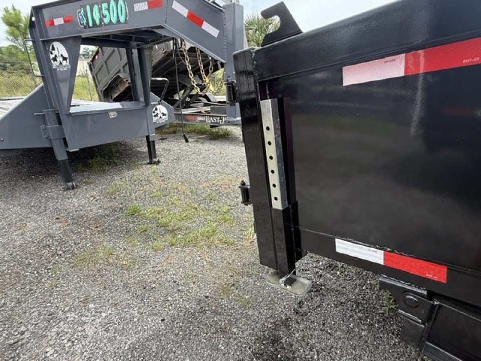 New 2026 Panther Cargo 7x16 Black Dump Trailer – 14K GVWR | 2' Steel Sides | Heavy-Duty Dump Trailer
