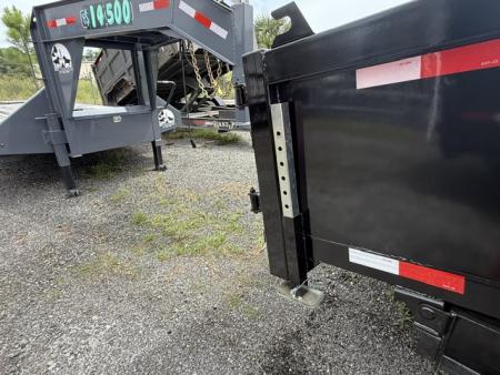 New 2026 Panther Cargo 7x16 Black Dump Trailer – 14K GVWR | 2' Steel Sides | Heavy-Duty Dump Trailer