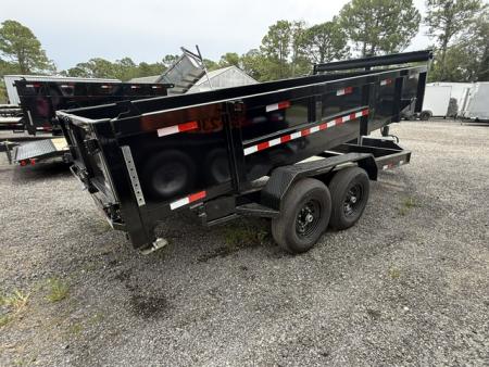 New 2026 Panther Cargo 7x16 Black Dump Trailer – 14K GVWR | 2' Steel Sides | Heavy-Duty Dump Trailer