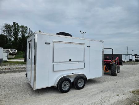 New 2027 Steel Pines Cargo 7x14 TA , 7' interior height, 3.5k axles, .080 polycore Concession