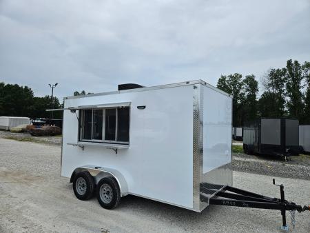 New 2027 Steel Pines Cargo 7x14 TA , 7' interior height, 3.5k axles, .080 polycore Concession