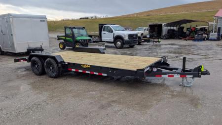 New 2026 CAM Superline 18' Wood Deck Car Hauler w/ DS Removable Fender