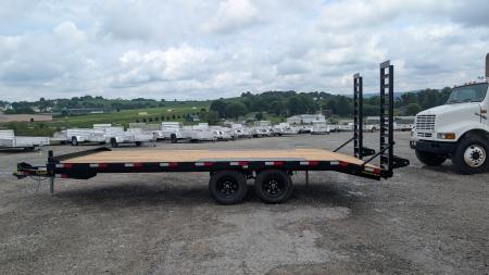 New 2026 CAM Superline 17+3 General Duty Flat Deck Deckover w/ 6' Stand Up Ramps