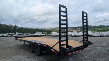 New 2026 CAM Superline 17+3 General Duty Flat Deck Deckover w/ 6' Stand Up Ramps
