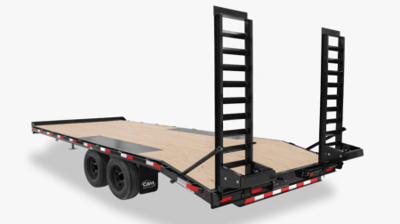 New 2026 CAM Superline 17+3 General Duty Flat Deck Deckover w/ 6' Stand Up Ramps