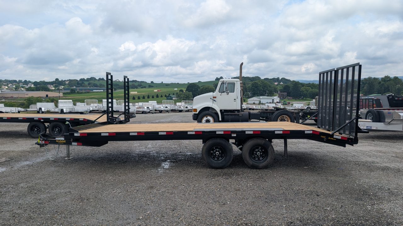New 2026 CAM Superline 17+3 General Duty Flat Deck Deckover w/ Landscape Ramps