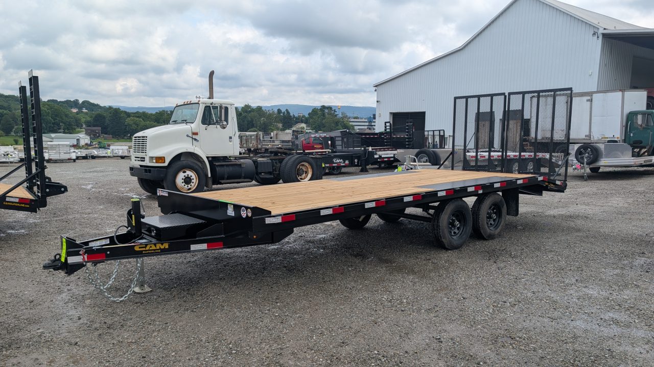 New 2026 CAM Superline 17+3 General Duty Flat Deck Deckover w/ Landscape Ramps