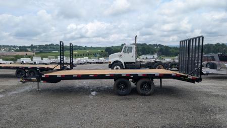 New 2026 CAM Superline 17+3 General Duty Flat Deck Deckover w/ Landscape Ramps