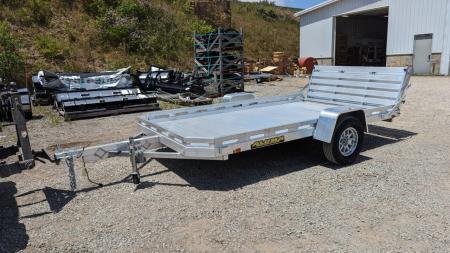 New 2027 Aluma 6'5" x 12 HD Utility Trailer w/ Bi-Fold Gate
