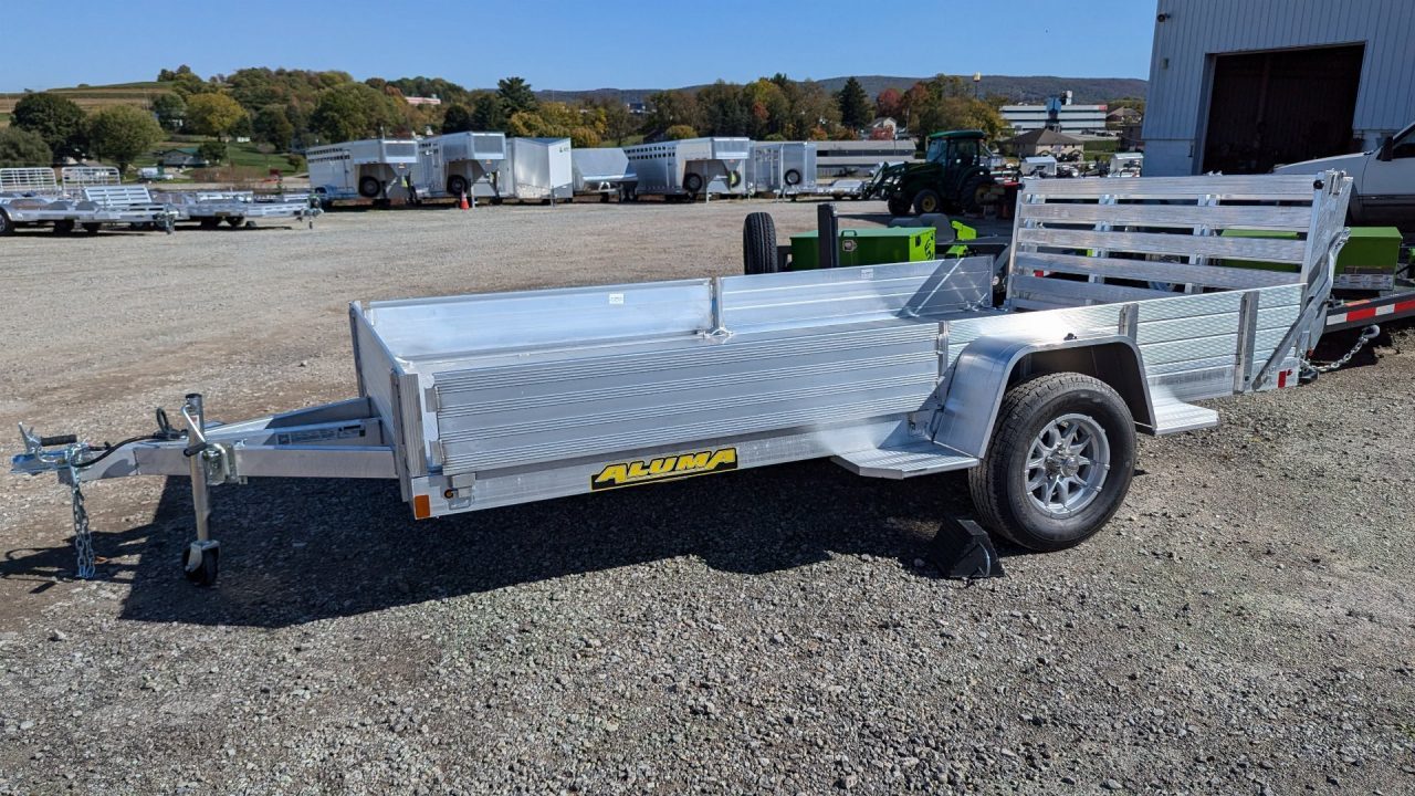 New 2027 Aluma 6'9" x 14 Heavy SR Aluminum Utility Trailer w/ 4400# Braking Axle!