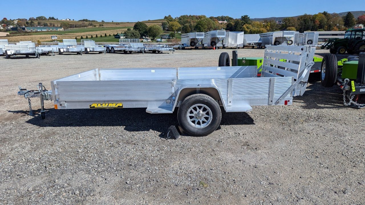 New 2027 Aluma 6'9" x 14 Heavy SR Aluminum Utility Trailer w/ 4400# Braking Axle!
