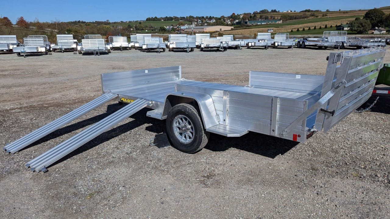 New 2027 Aluma 6'9" x 14 Heavy SR Aluminum Utility Trailer w/ 4400# Braking Axle!